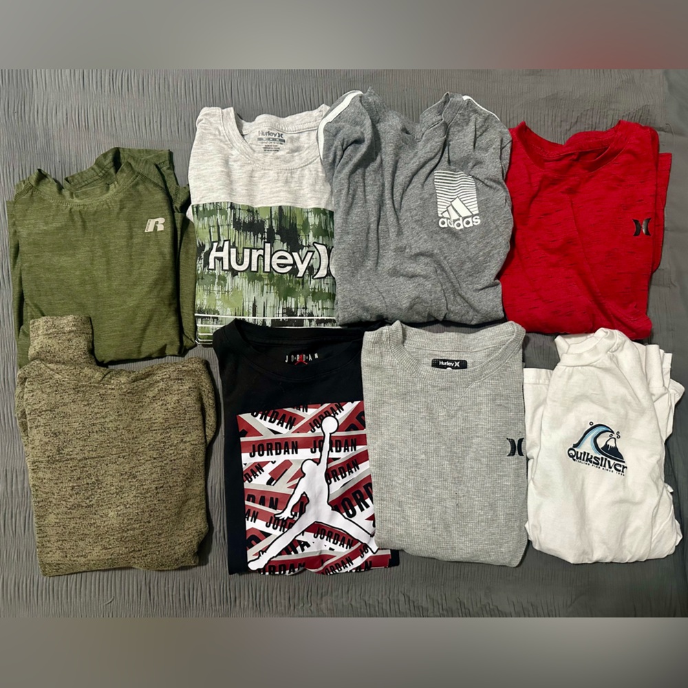 Boy all shirts for one price size Medium Yourh 10-12 Long Sleeve Tshirts
